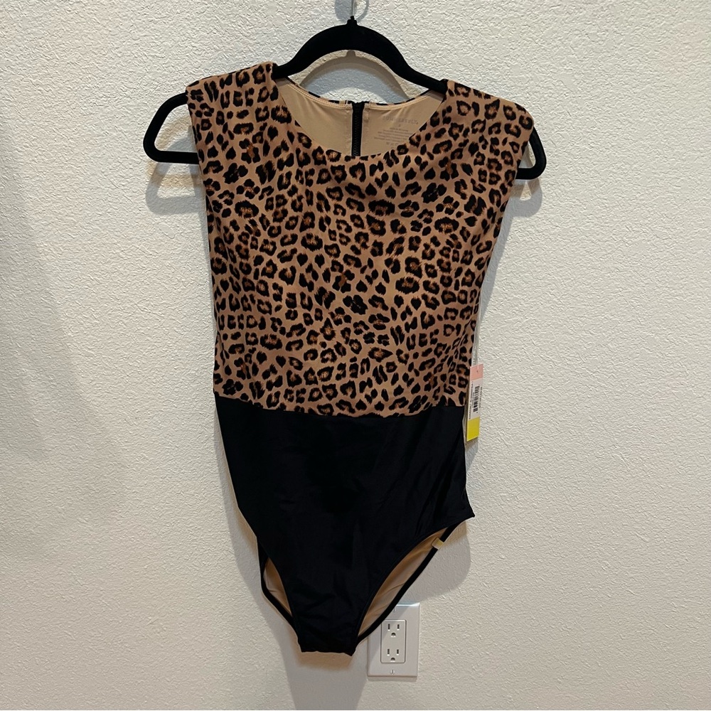 Summersalt Leopard and Black Bodysuit